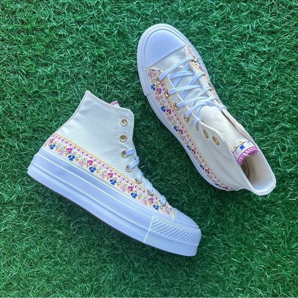 🎁Converse Chuck Taylor All Star Lift Hi Floral - Picture 10 of 11